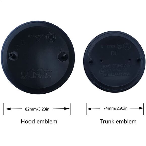 BMW logo Emblems for Hood & Trunk set of 2 Blue & Silver NWT - Picture 4 of 9